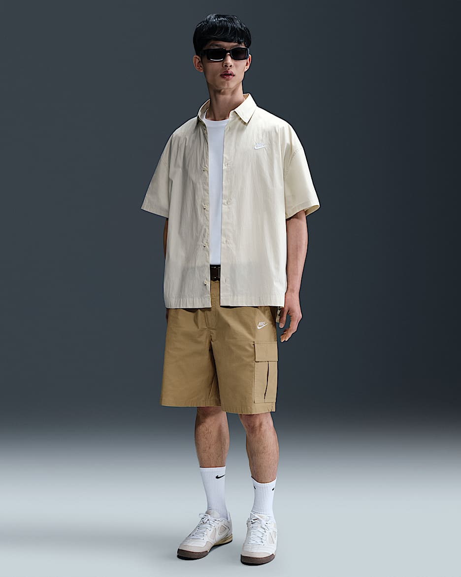 Nike Club Men's Woven Cargo Shorts - Parachute Beige/White