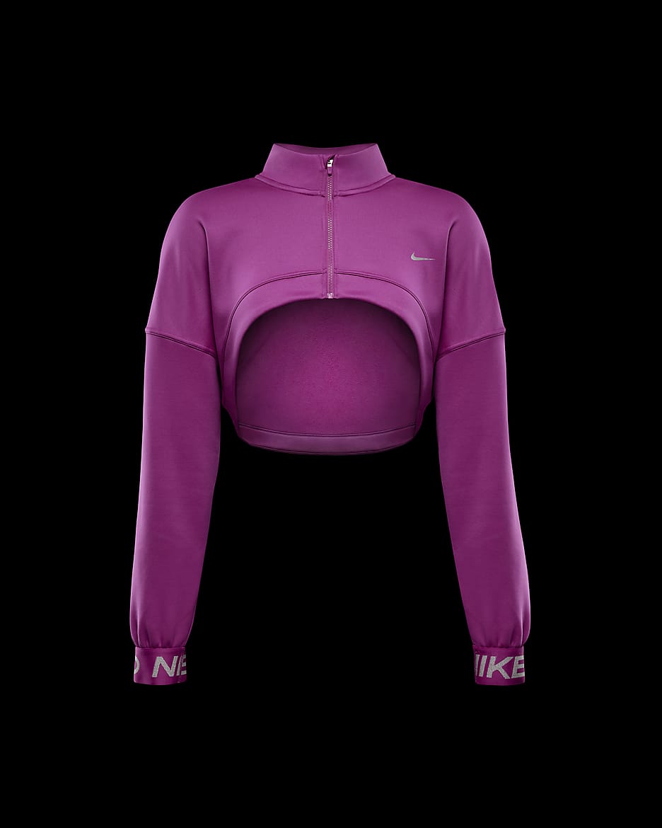 Nike Pro Women's Fleece Top - Hot Fuchsia