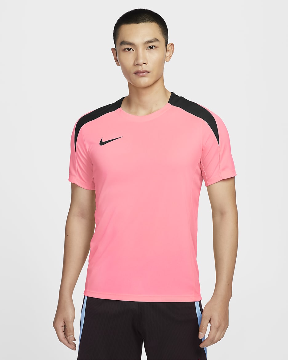 ナイキ ストライク メンズ Dri-FIT ショートスリーブ サッカートップ - サンセットパルス/サンセットパルス/ブラック/ブラック