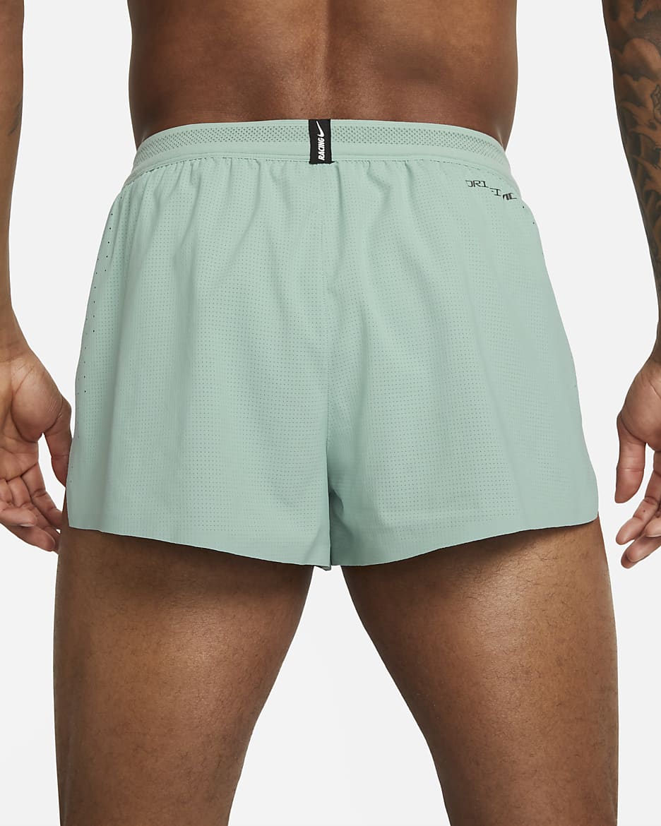 Nike AeroSwift fôret løpeshorts til herre (5 cm) - Mineral/Svart