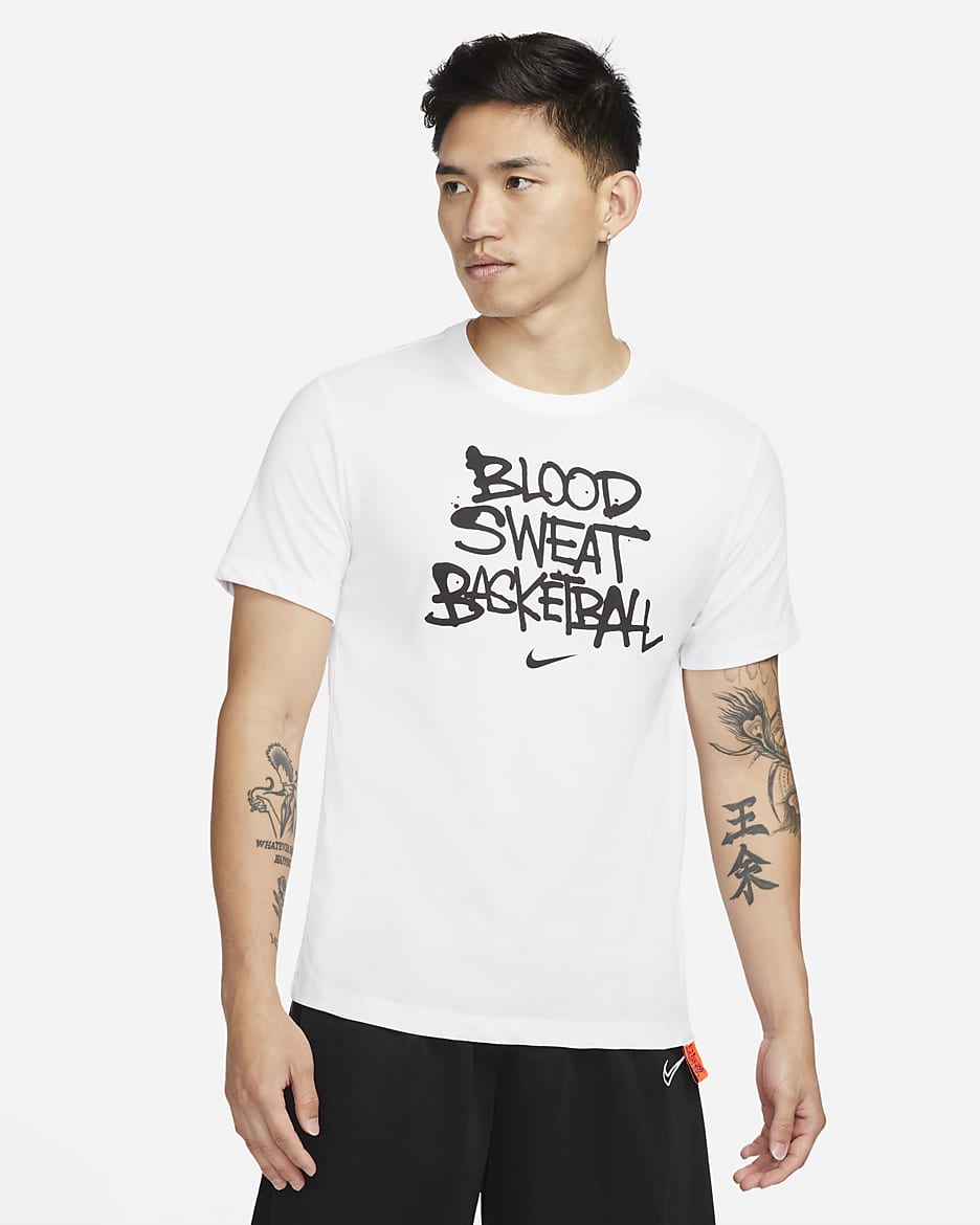 Nike Dri-FIT "Blood, Sweat, Basketball" Men's Basketball T-Shirt - White