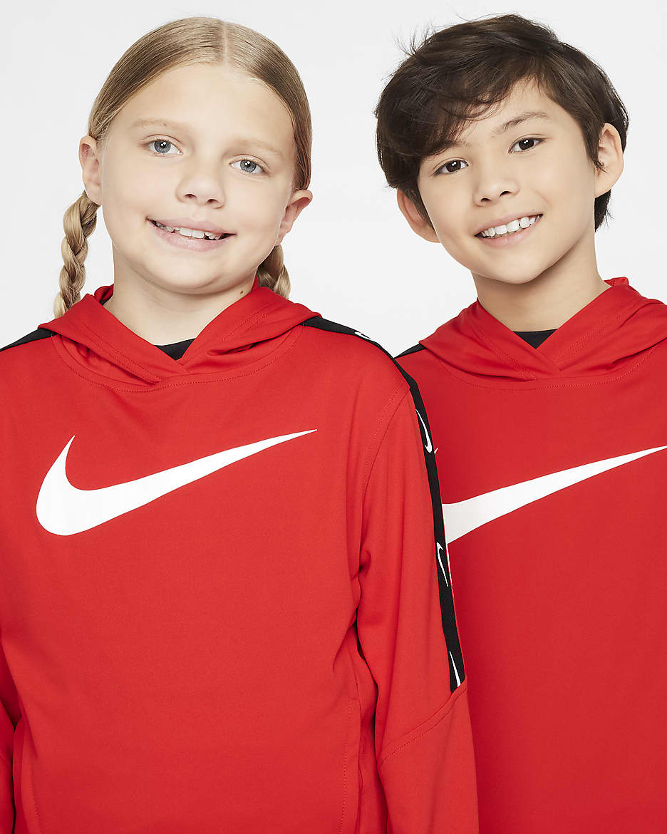 Sudadera con gorro sin cierre de tejido Knit para niños talla grande Nike Sportswear Club - Rojo universitario