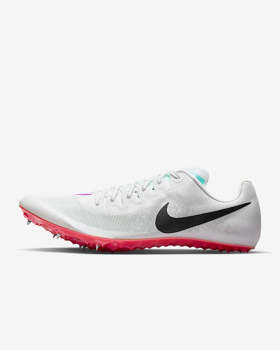 Nike Zoom Ja Fly 4 Track & Field Sprinting Spikes - White/Bright Crimson/Hyper Violet/Obsidian