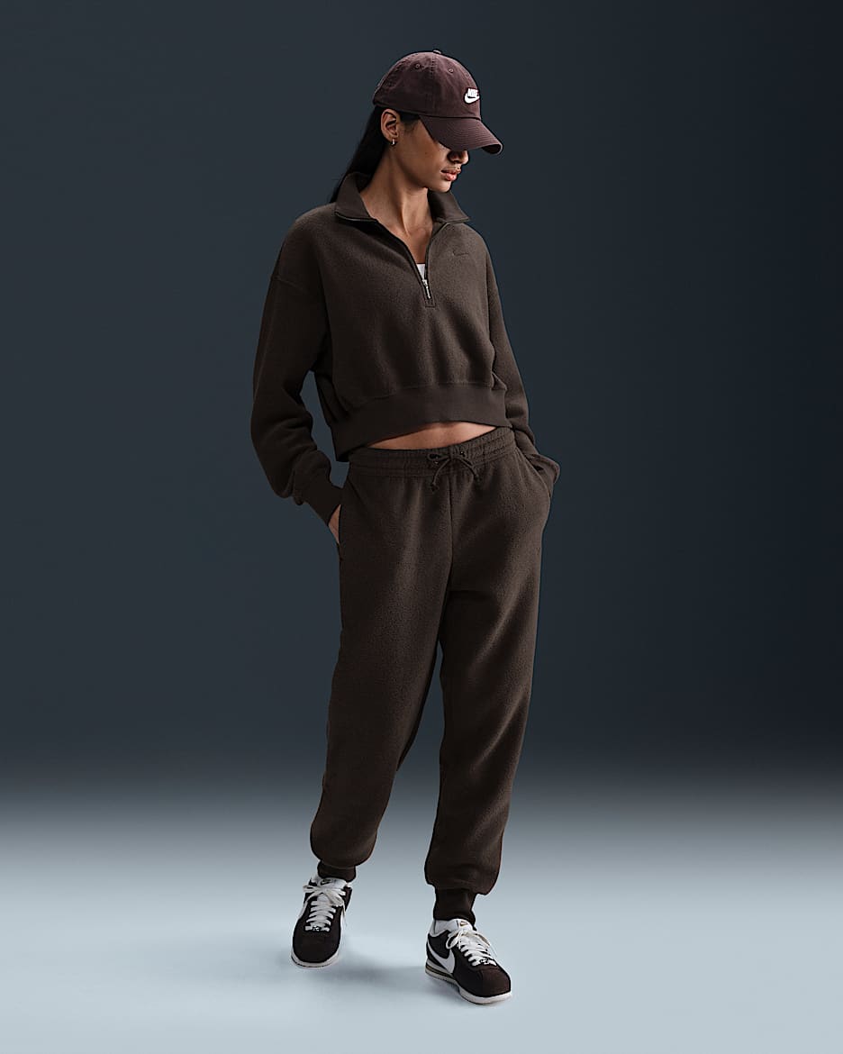 Nike Sportswear Phoenix Plush Women's Mid-Rise Cozy Fleece Pants - Velvet Brown/Velvet Brown