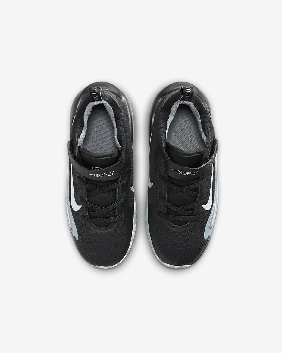 Tenis para niños de preescolar Nike IsoFly - Negro/Gris azulado/Blanco/Gris lobo