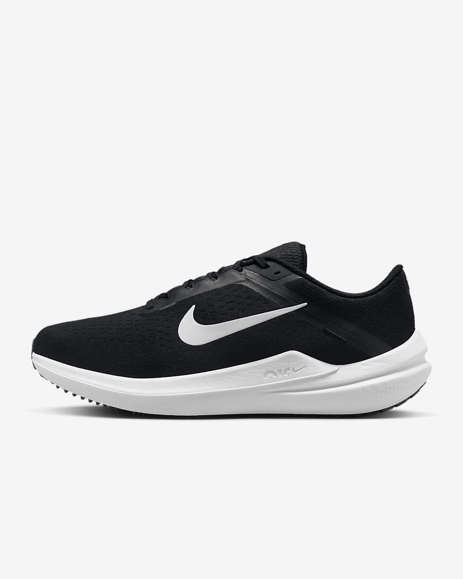 Nike Winflo 10 Men's Road Running Shoes (Extra Wide) - Black/Black/White