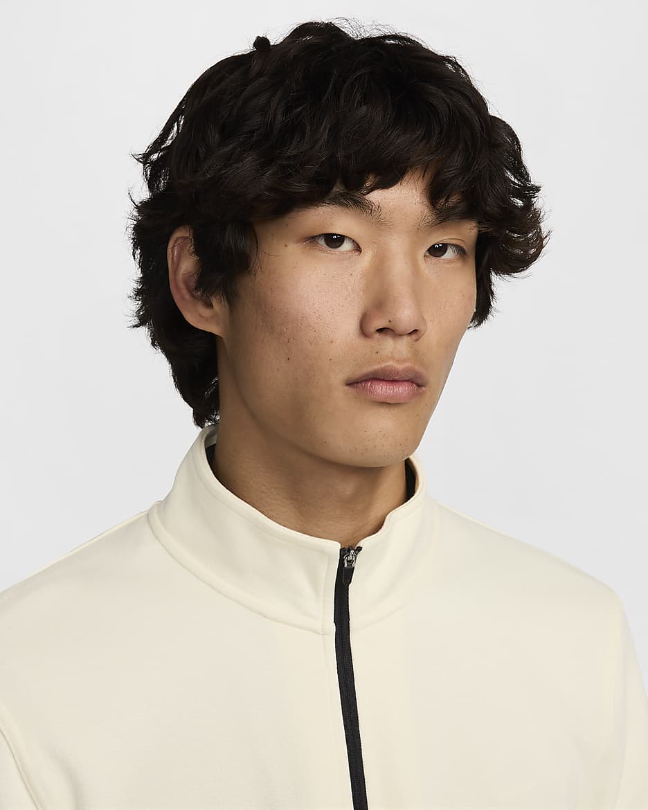 Nike Tour Men's 1/2-Zip Golf Top - Coconut Milk/Black