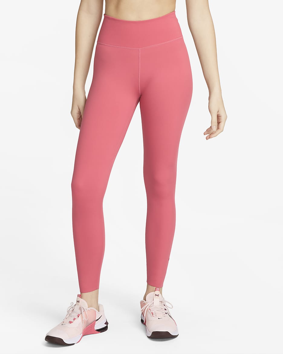 Nike One Luxe Women's Mid-Rise 7/8 Leggings - Archaeo Pink/Clear