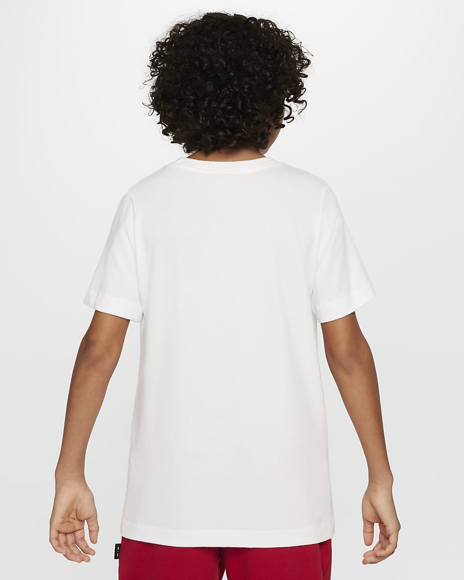 Playera de lucha para niños talla grande Nike - Blanco/Negro