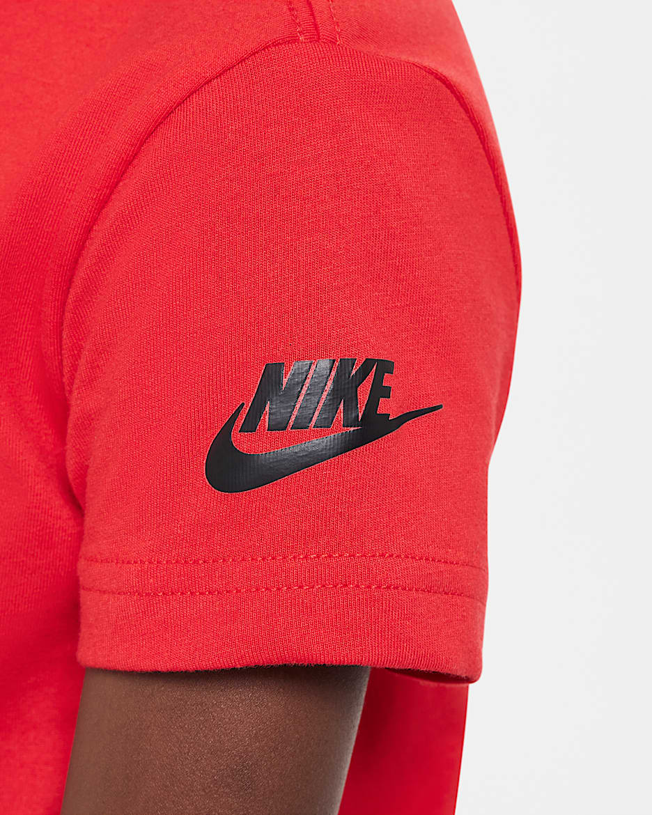 Playera metalizada Futura infantil Nike  - Rojo universitario