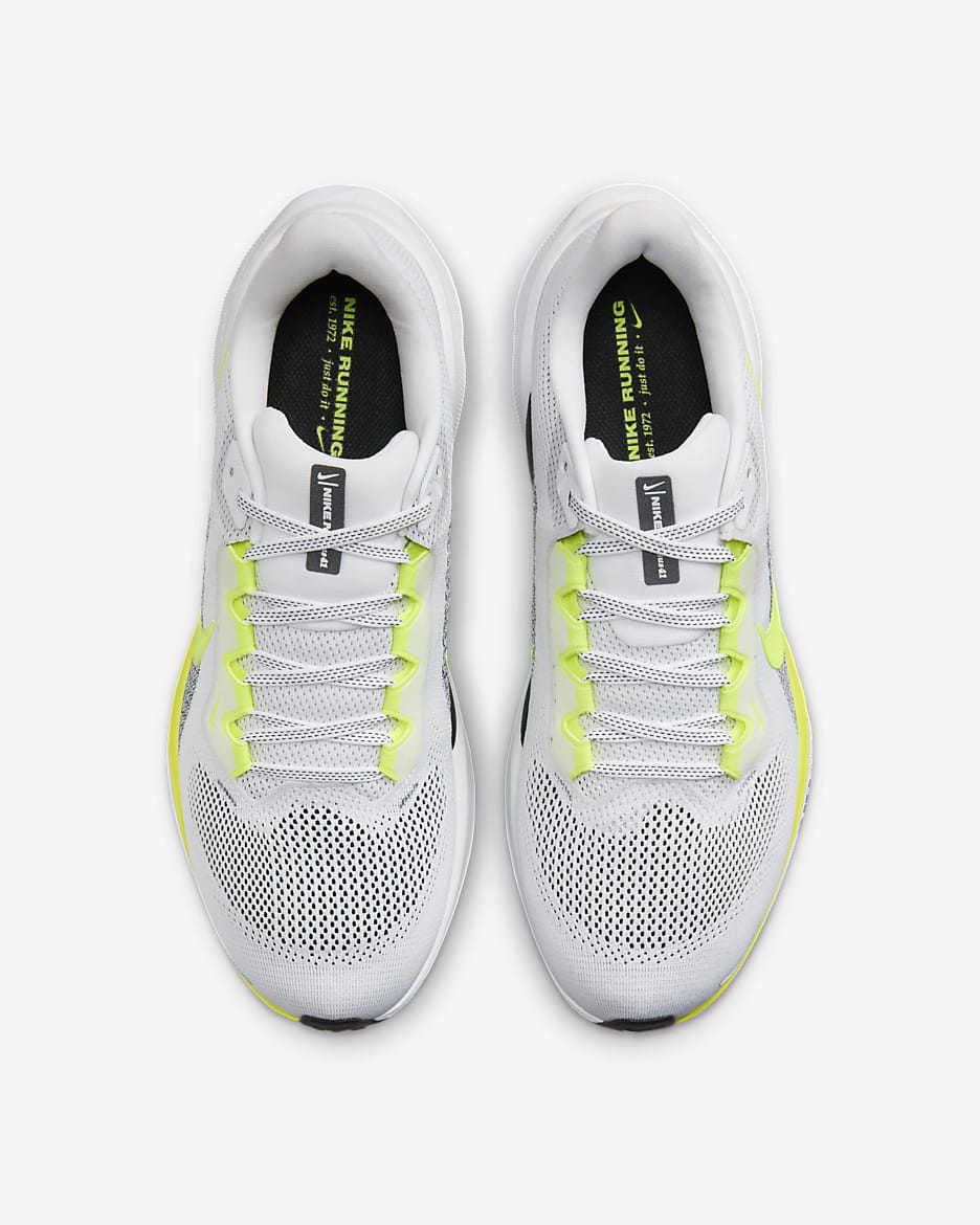 Nike Pegasus 41 Men's Road Running Shoes - White/Black/Volt