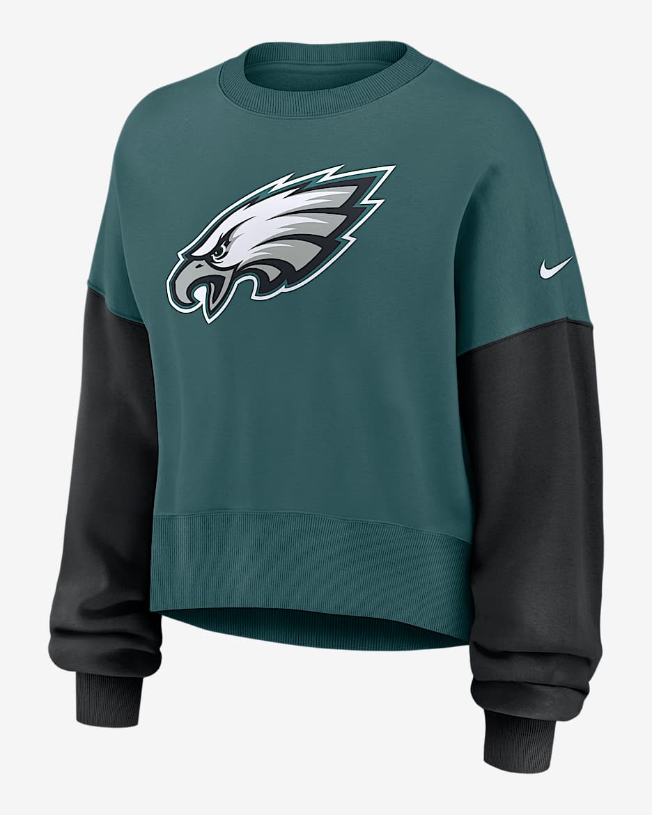 Philadelphia Eagles Women's Nike NFL Pullover Crew - Sport Teal
