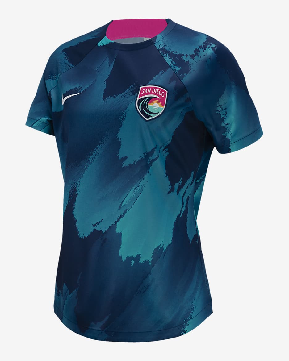 San Diego Wave FC Women's Nike NWSL Pre-Match Top - Blue Void