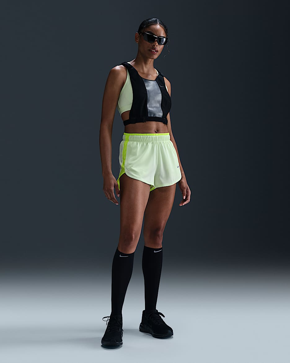 Shorts da running Dri-FIT con slip interno Nike – Donna - Barely Volt/Volt/Reflect Silver