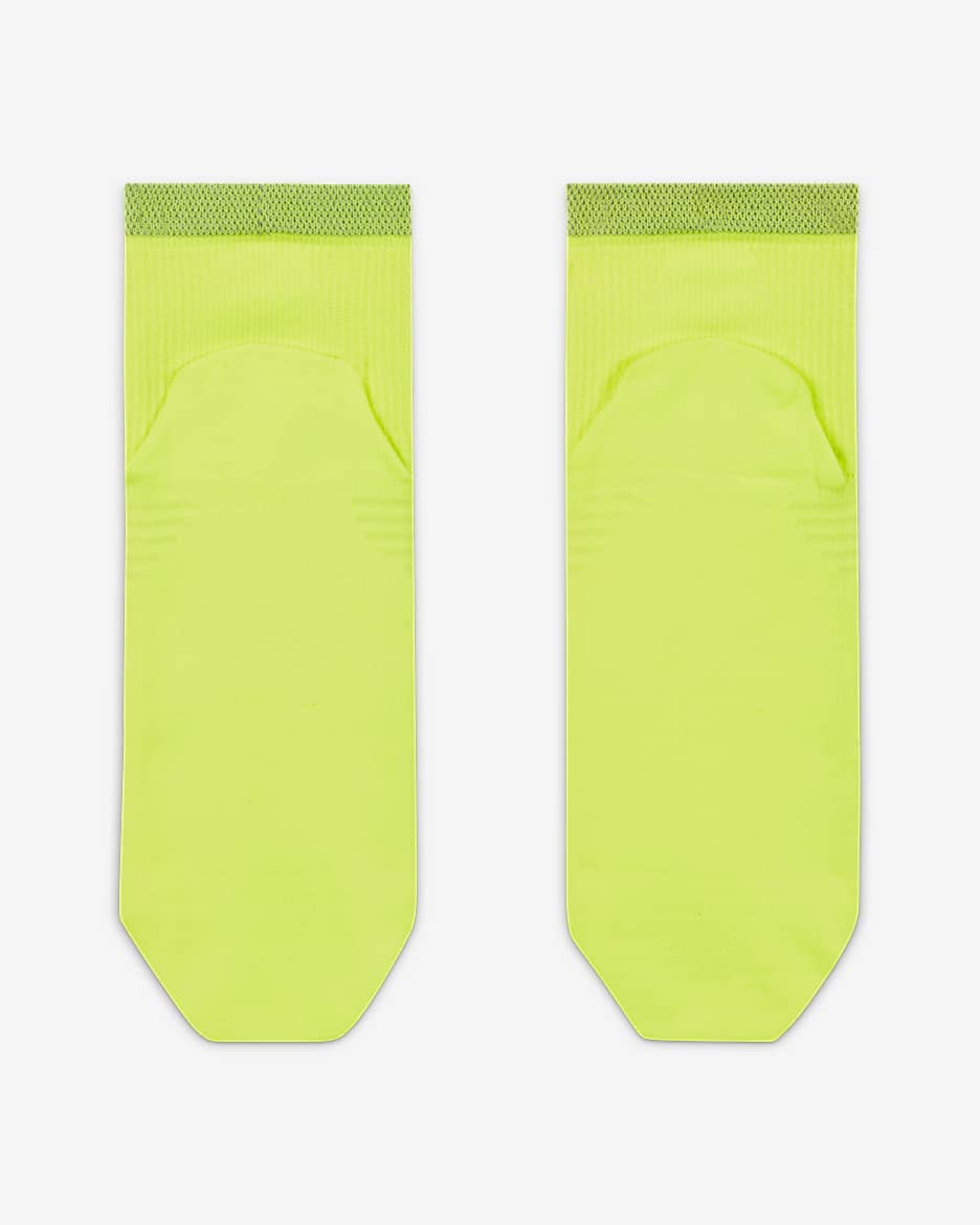 Nike Spark Lightweight Running Ankle Socks - Volt/Reflect Silver