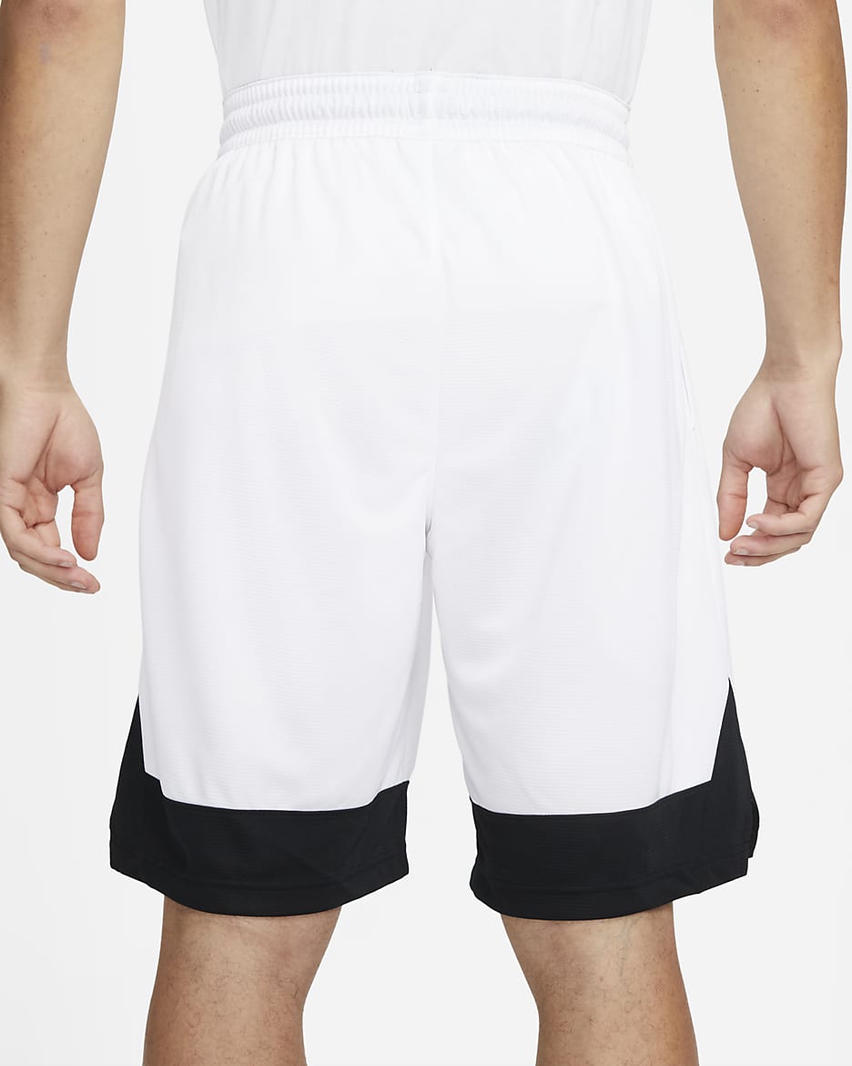 Shorts de básquetbol para hombre Nike Dri-FIT Icon - Blanco/Negro/Negro/Negro