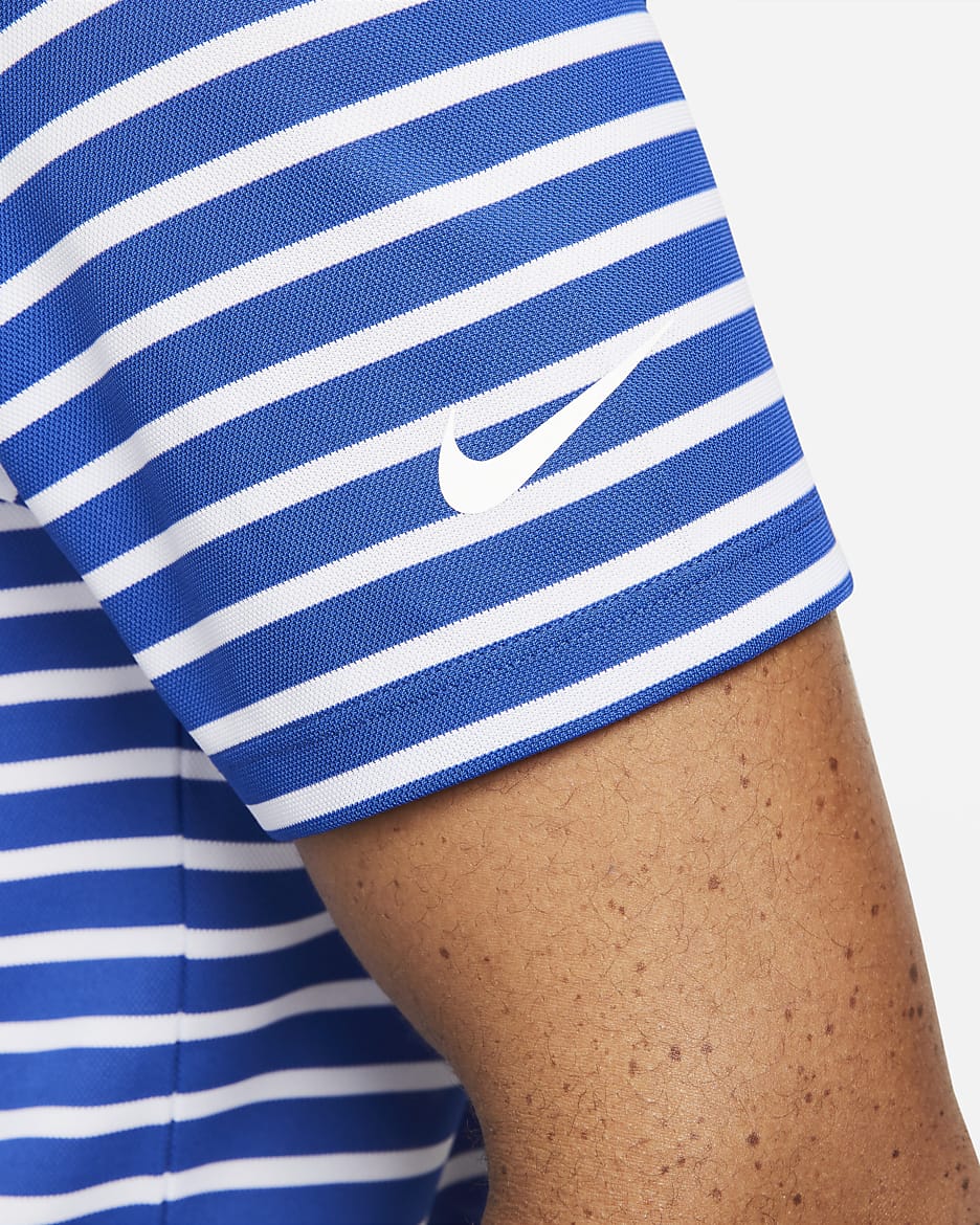 Nike Dri-FIT Victory Men's Striped Golf Polo - Game Royal/White