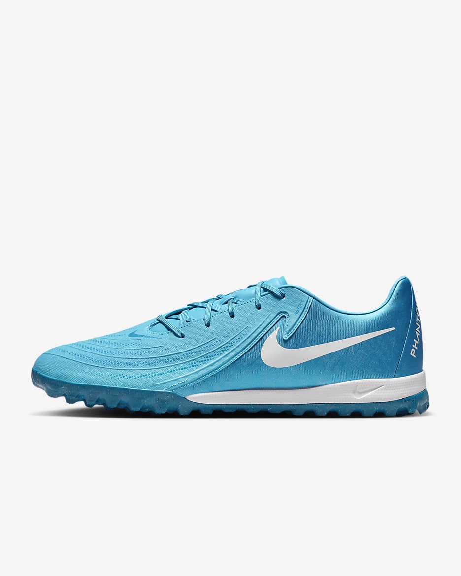 Nike Phantom GX 2 Academy TF Low-Top-Fußballschuh - Blue Fury/Weiß