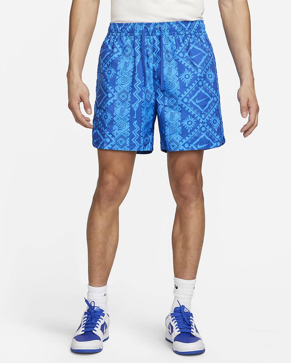 Nike Sportswear Men's Woven Flow Shorts - Game Royal/Photo Blue/Spring Green