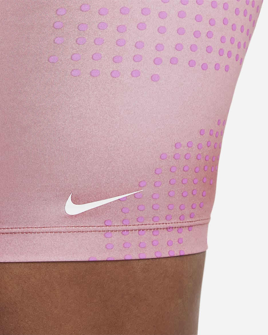 Nike Dri-FIT One Big Kids' (Girls') Biker Shorts (Extended Size) - Canyon Rust/White