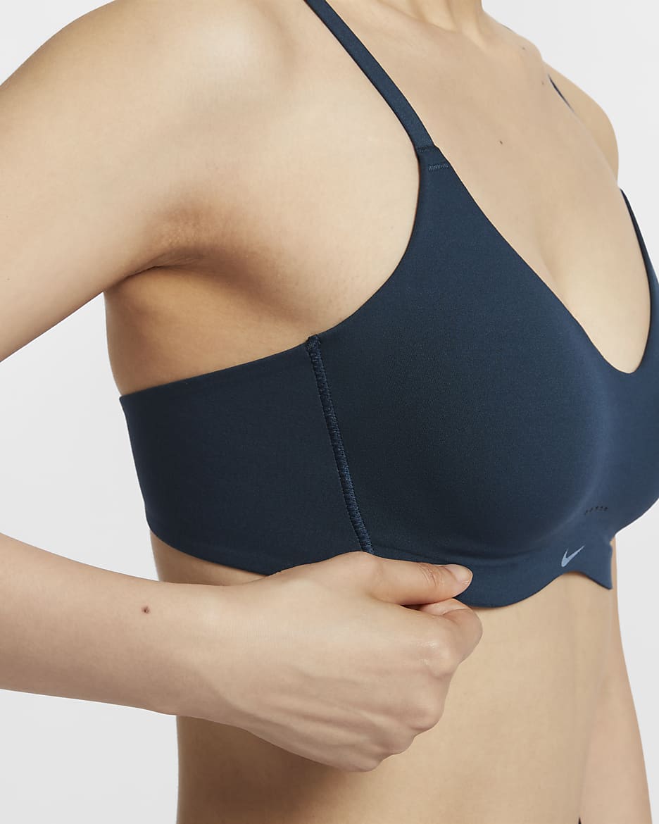 Nike Alate Minimalist Women's Light-Support Padded Convertible Sports Bra - Armory Navy/White