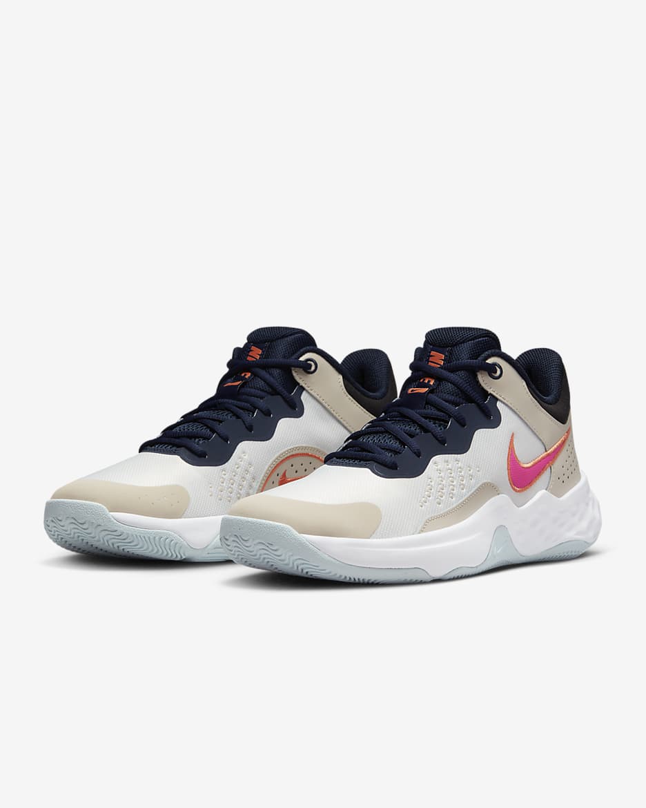 Nike Fly.By Mid 3 Basketball Shoes - Light Orewood Brown/Orange Trance/Summit White/Hyper Pink