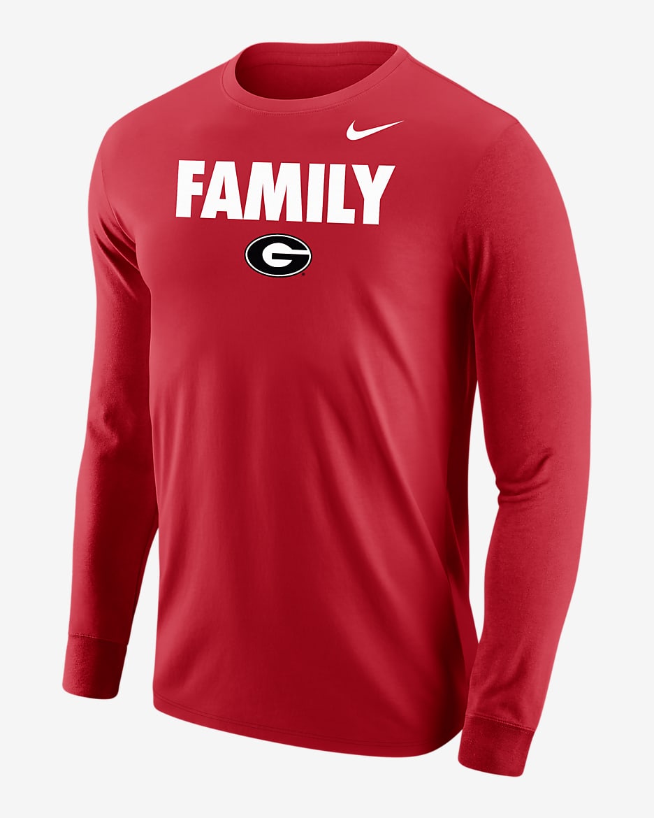 Georgia Men's Nike College Long-Sleeve T-Shirt - University Red