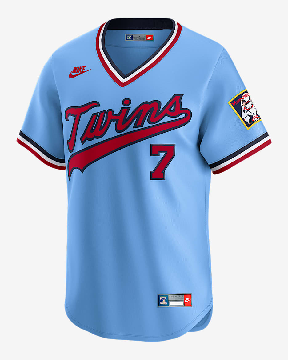 Joe Mauer Minnesota Twins Cooperstown Men's Nike Dri-FIT ADV MLB Limited Jersey - Cobalt Pulse