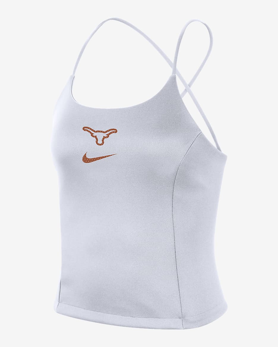 Texas Icon Clash Women's Nike College Tank Top - White/Desert Orange