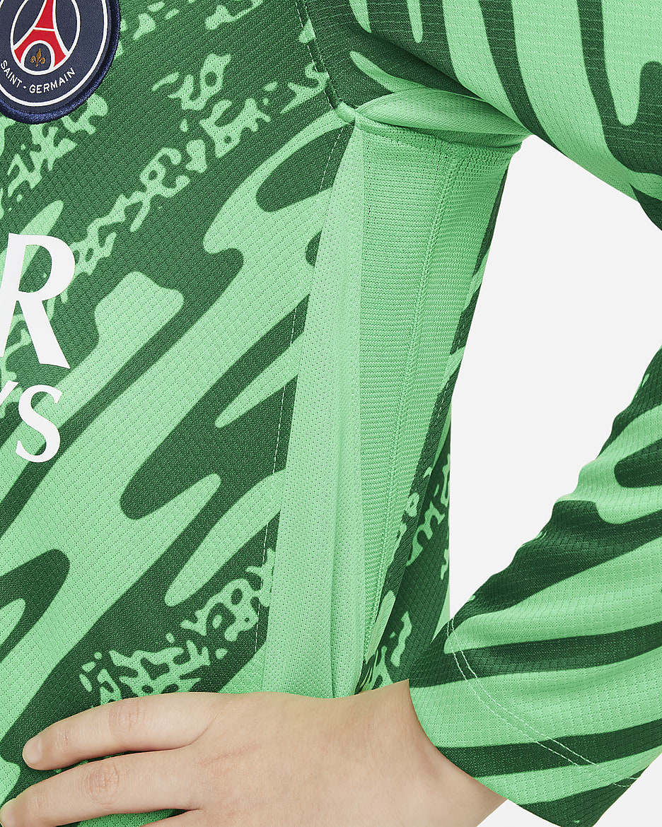 Paris Saint-Germain 2024 Stadium Goalkeeper Nike Dri-FIT-Replika-Fußballtrikot für ältere Kinder - Green Spark/Pine Green/Weiß