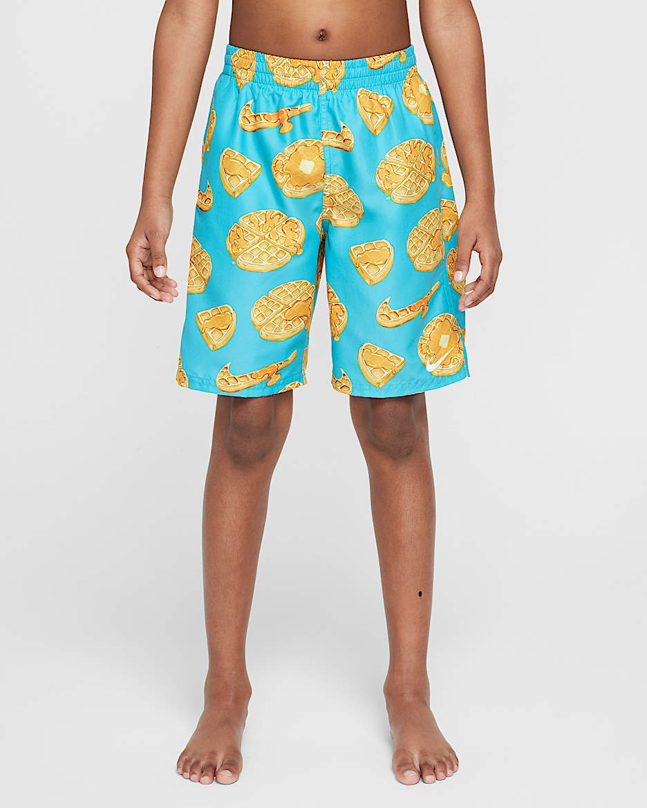 Shorts de voleibol de 18 cm con forro de ropa interior para niño talla grande Nike Swim Breaker - Cactus empolvado