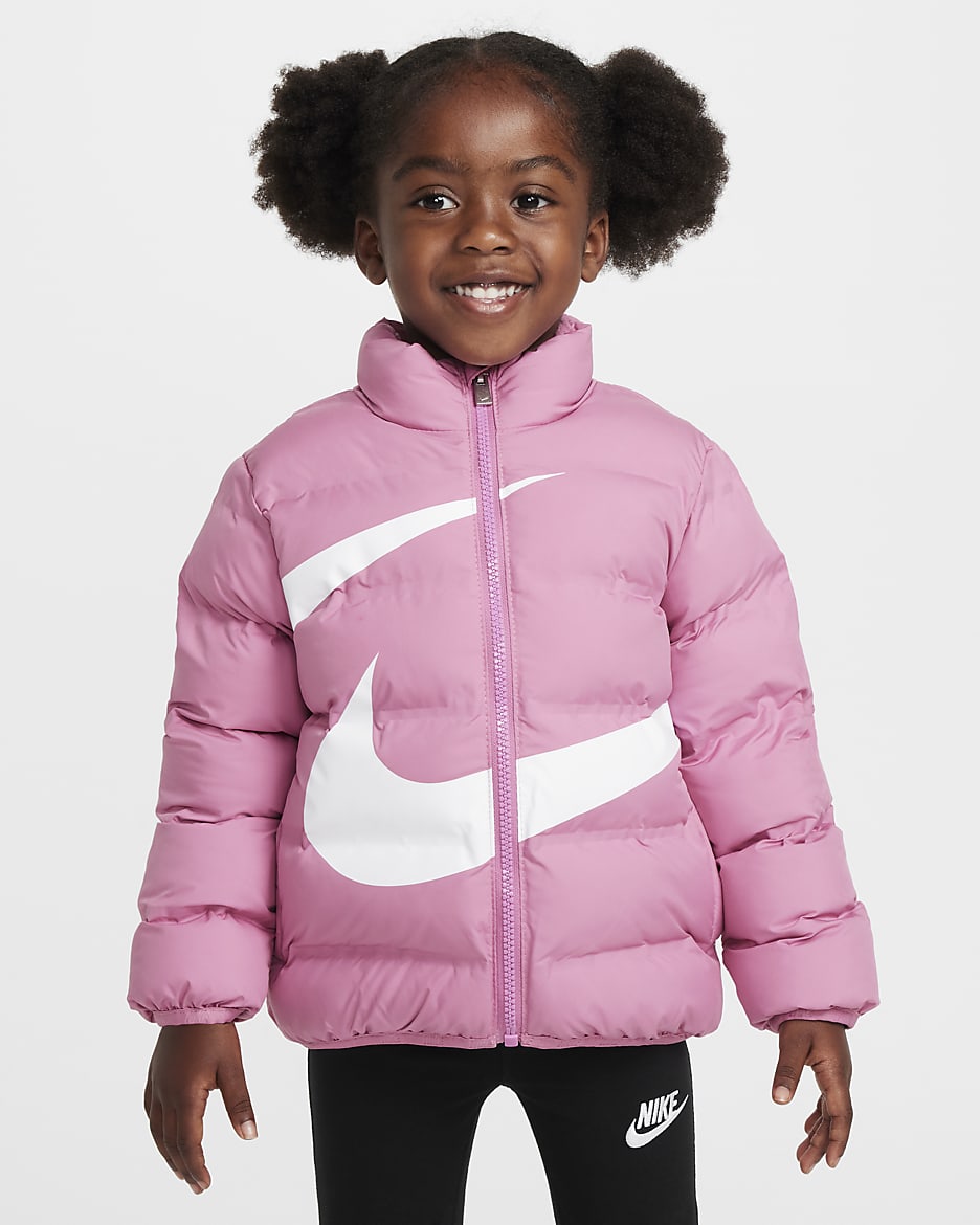 Nike Wrapped Swoosh Steppjacke mit Prägung für Kleinkinder - Magic Flamingo