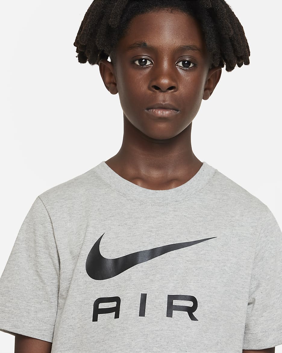 Nike Sportswear Older Kids' (Boys') T-Shirt - Dark Grey Heather/Black