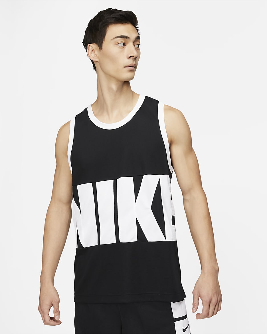 Nike Dri-FIT Men's Basketball Jersey - Black/Black/White/White
