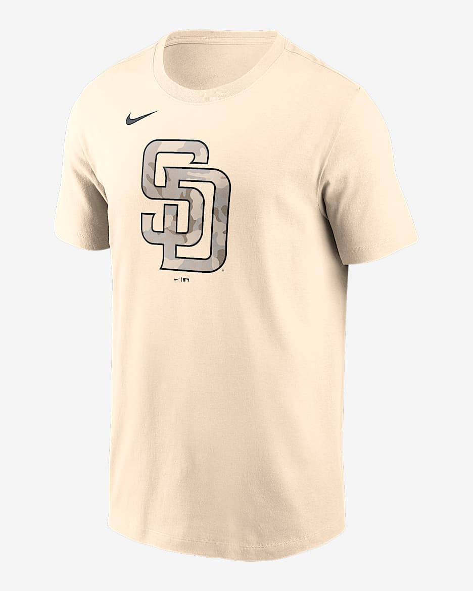 Playera Nike de la MLB para hombre San Diego Padres Camo - Crema