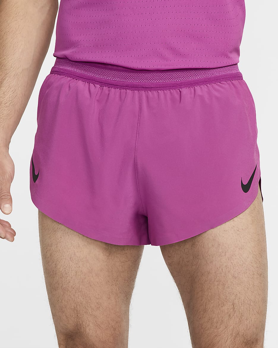 Nike AeroSwift Men's Dri-FIT ADV 5cm (approx.) Brief-Lined Running Shorts - Hot Fuchsia/Black