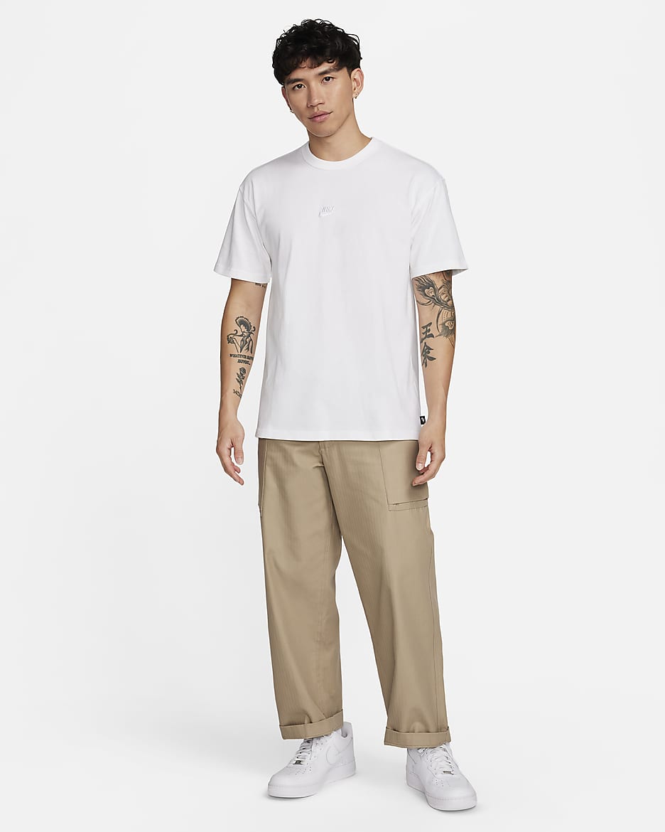 Nike Sportswear Premium Essentials 男款 T 恤 - 白色/白色