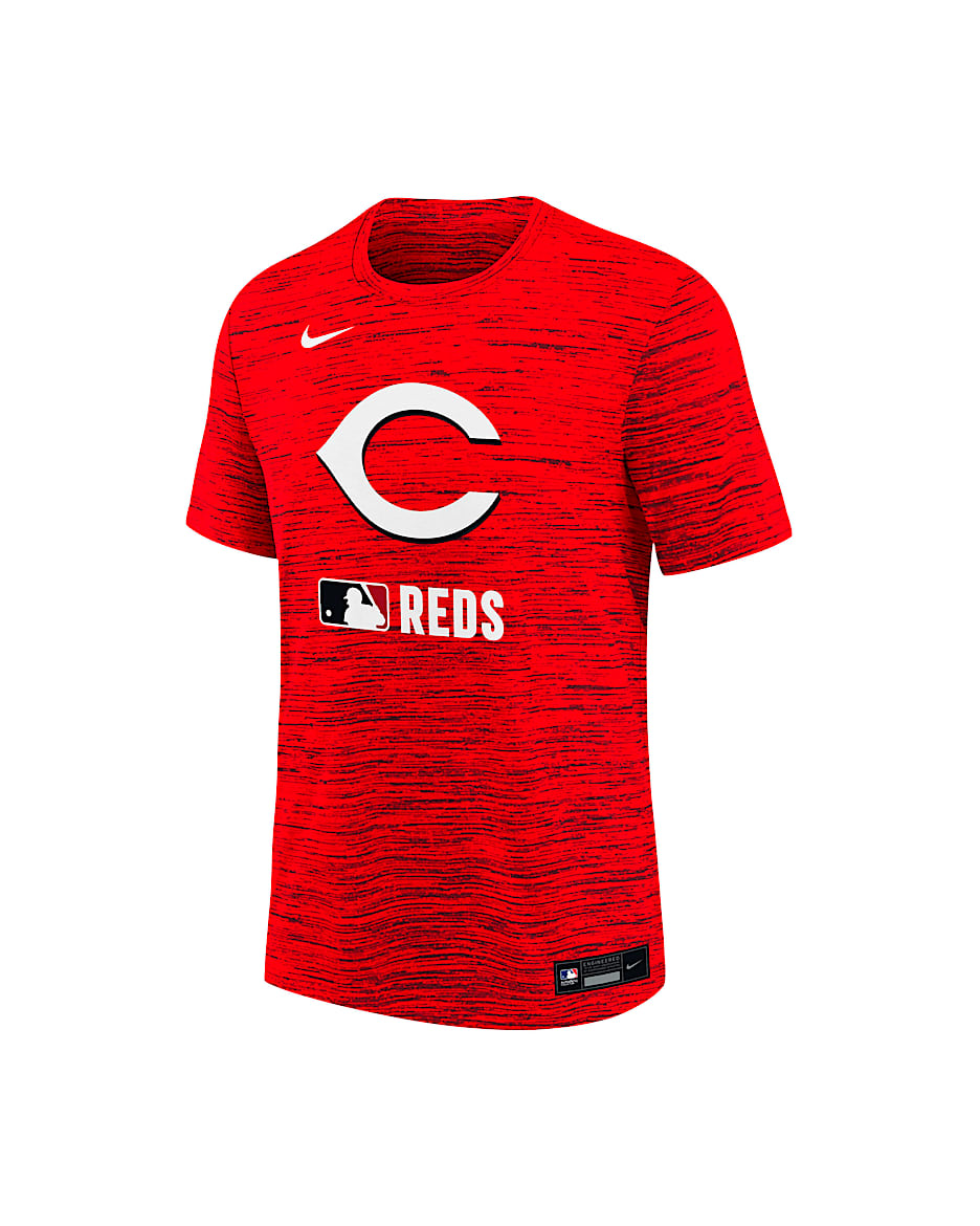 Cincinnati Reds Authentic Collection Velocity Big Kids’ Nike Dri-FIT MLB T-Shirt - Red