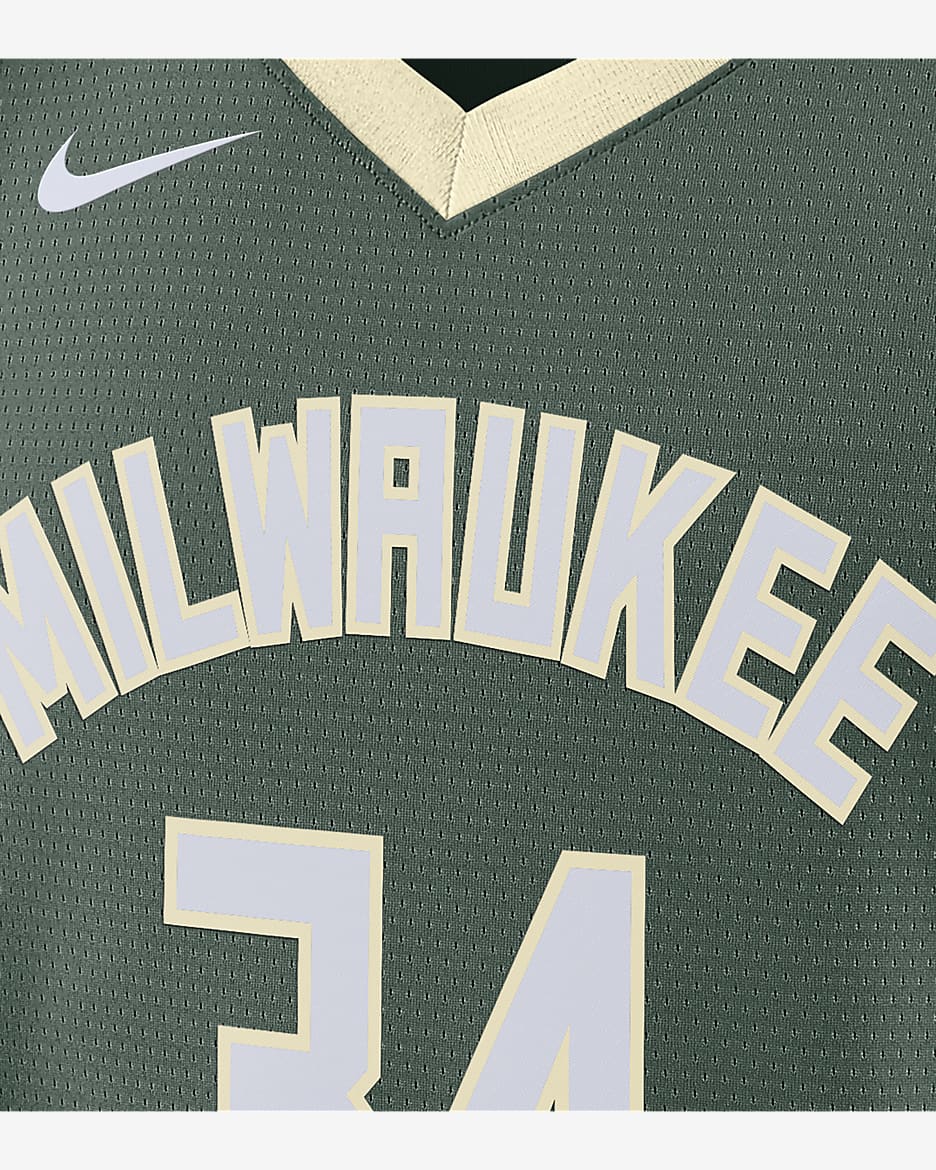 Milwaukee Bucks Icon Edition 2022/23 Men's Nike Dri-FIT NBA Swingman Jersey - Fir