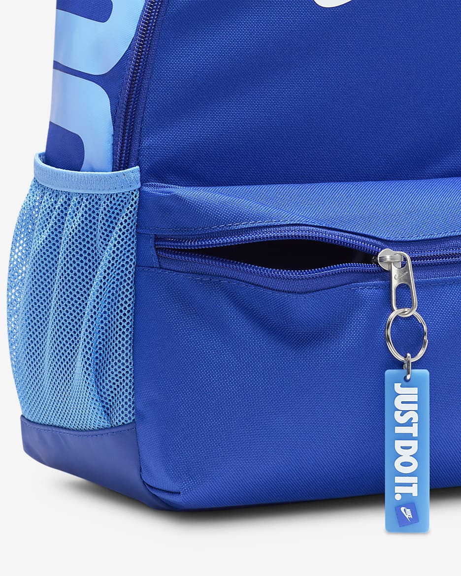 Mini sac à dos Nike Brasilia JDI pour enfant (11 L) - Game Royal/University Blue/Blanc