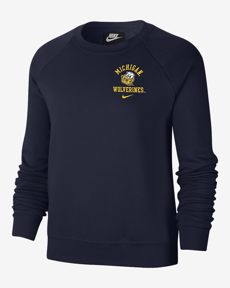 Nike College (Michigan) Women's Fleece Sweatshirt - Navy