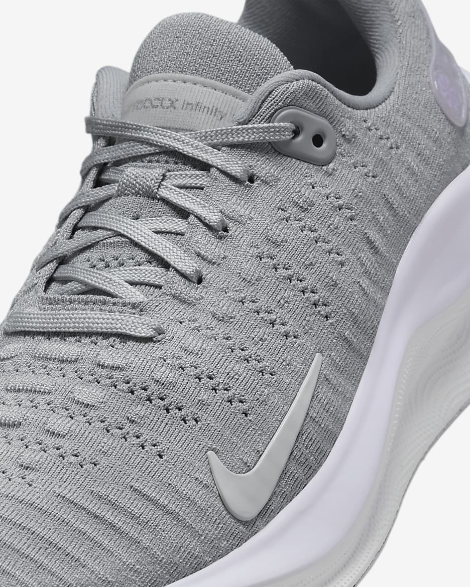 Nike InfinityRN 4 Women's Road Running Shoes - Light Smoke Grey/Barely Grape/Violet Mist/Summit White