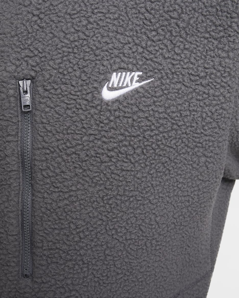 Nike Sportswear Club Men's Fleece Jacket - Iron Grey/White
