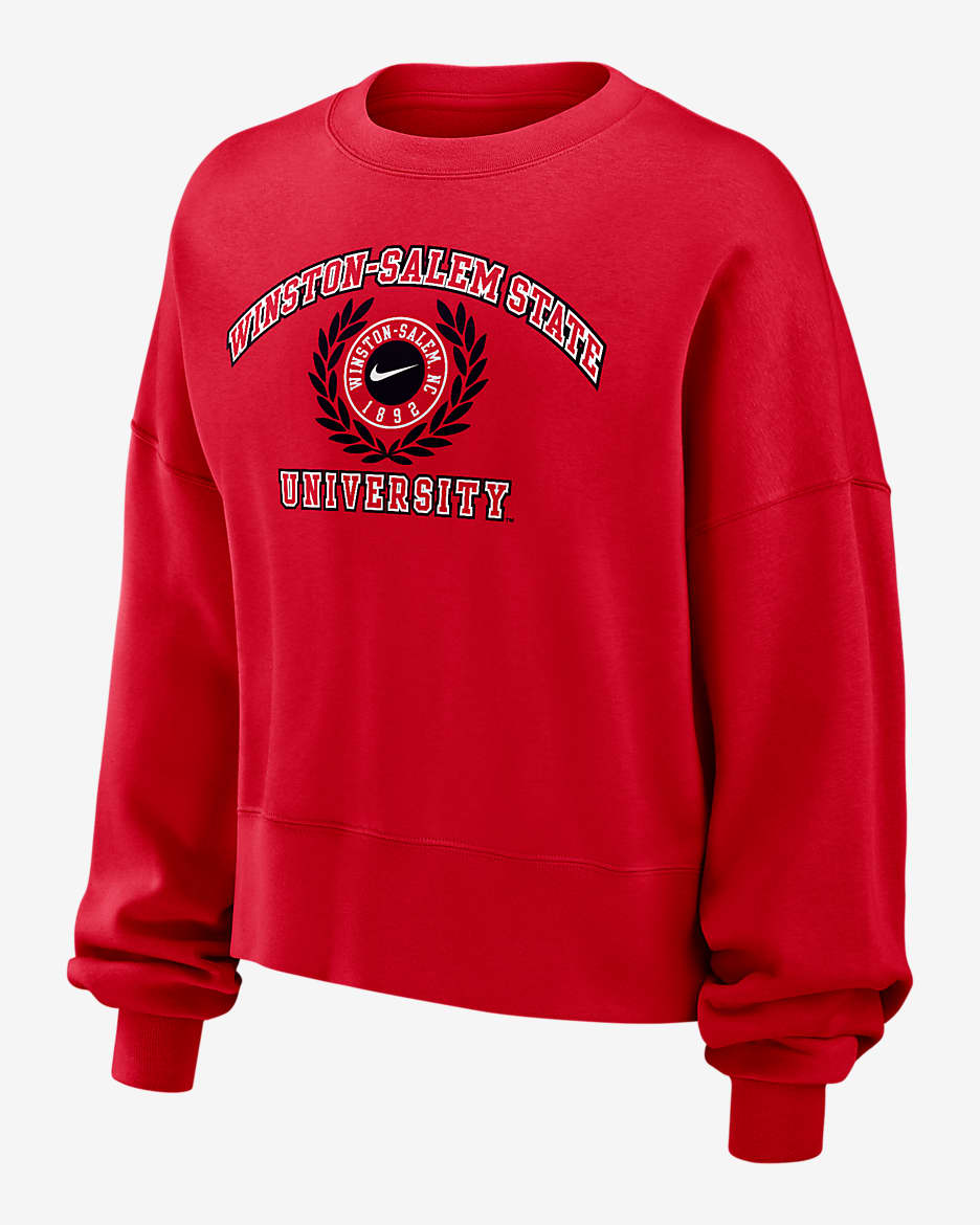 Sudadera con cuello redondo universitaria Nike para mujer Winston-Salem - Rojo universitario
