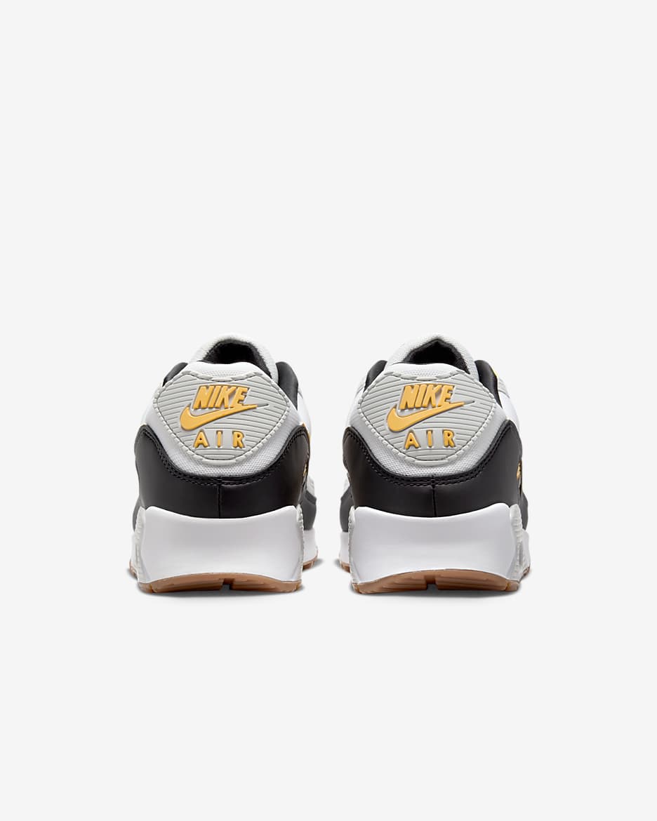 nike air max 90 white black metallic gold