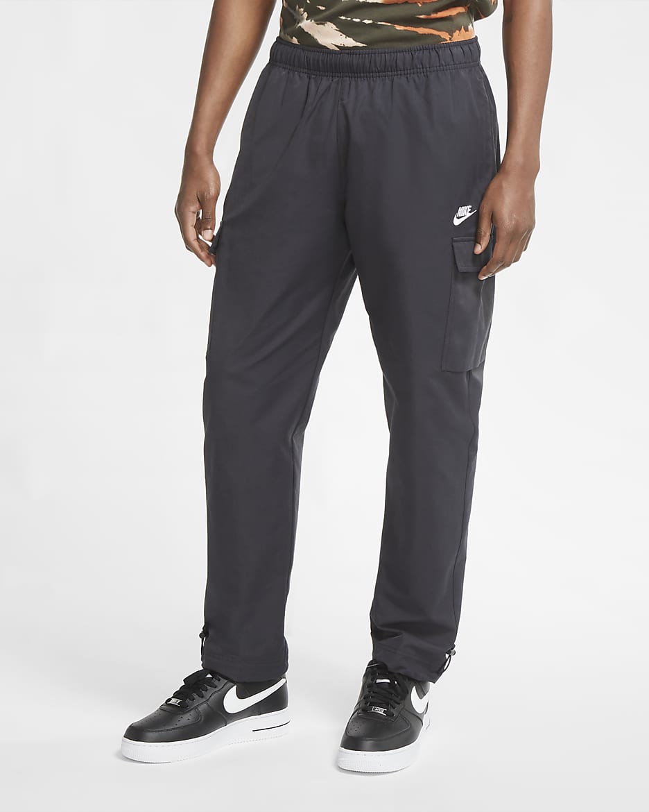 Nike Sportswear Men's Woven Cargo Trousers - Black/White