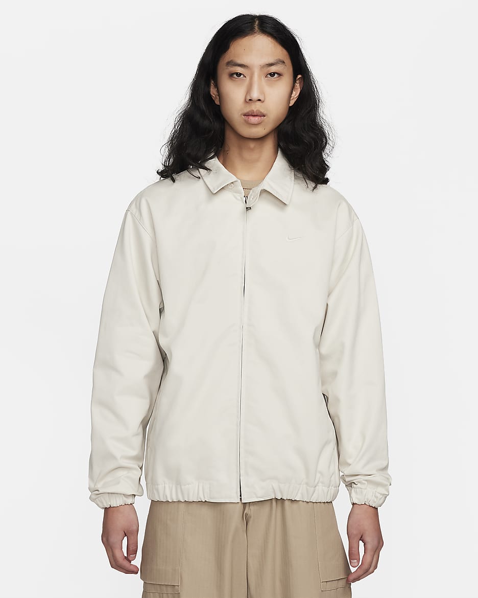 Nike Life Men's Woven Harrington Jacket - Light Orewood Brown/Light Orewood Brown