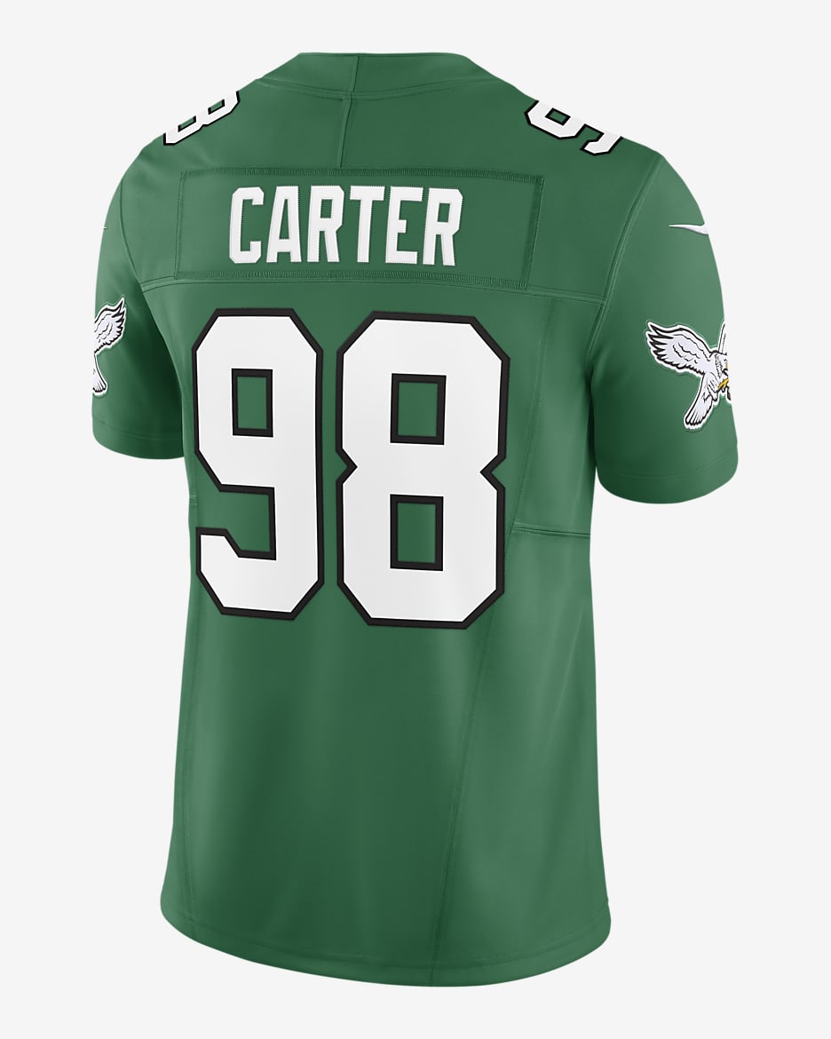 Jersey de fútbol americano Nike Dri-FIT de la NFL Limited para hombre Jalen Carter Philadelphia Eagles - Verde pino