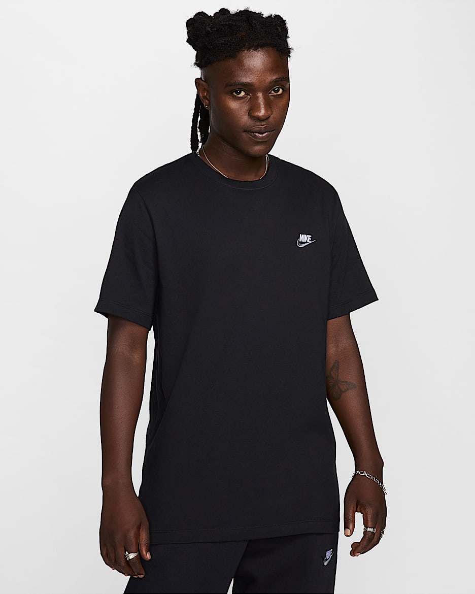 Nike Sportswear Club Men's T-Shirt - Black/Cool Grey/White