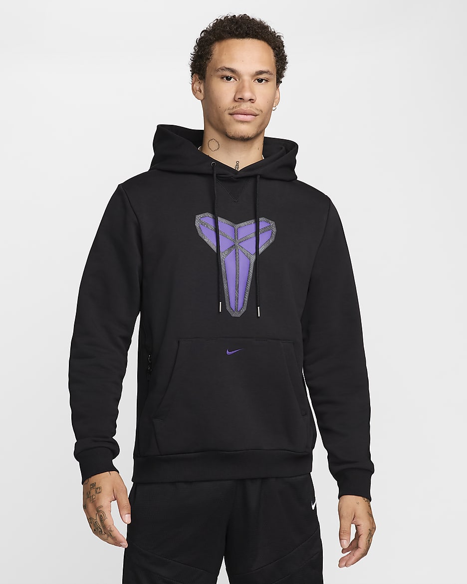 KB Nike Dri-FIT-pullover-basketballhættetrøje til mænd - sort/Field Purple